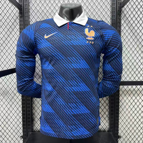 2026 France Home Player Version Long Sleeve Jersey