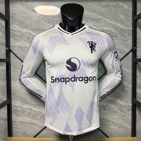 25/26 Manchester United Away Player Version Long Sleeve Jersey